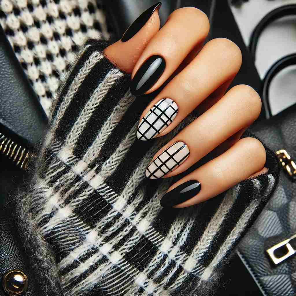 Black and White Monochrome Plaid