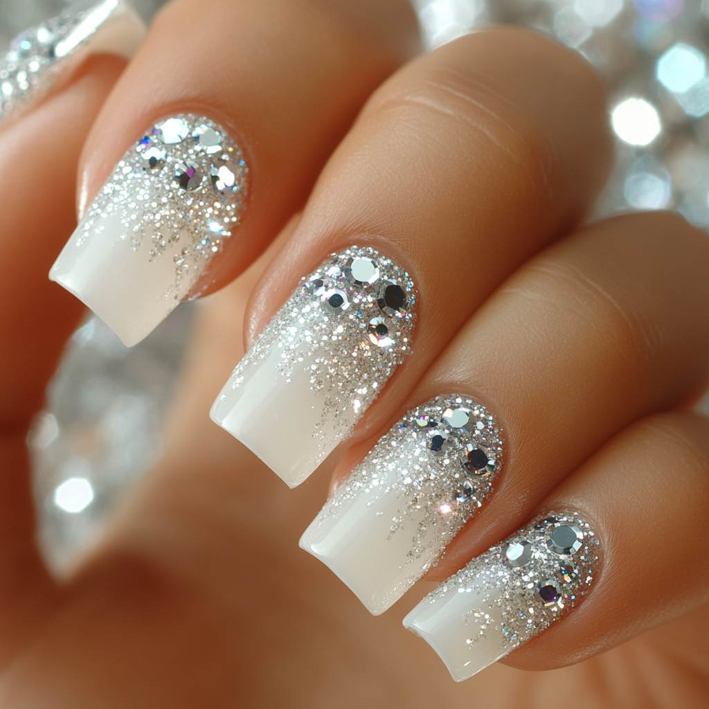 Crystal Accent Nails