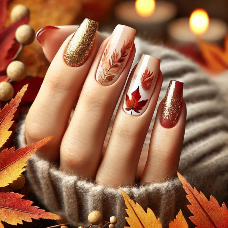 Fall Leaf Nail Art Designs for Nature-Lovers