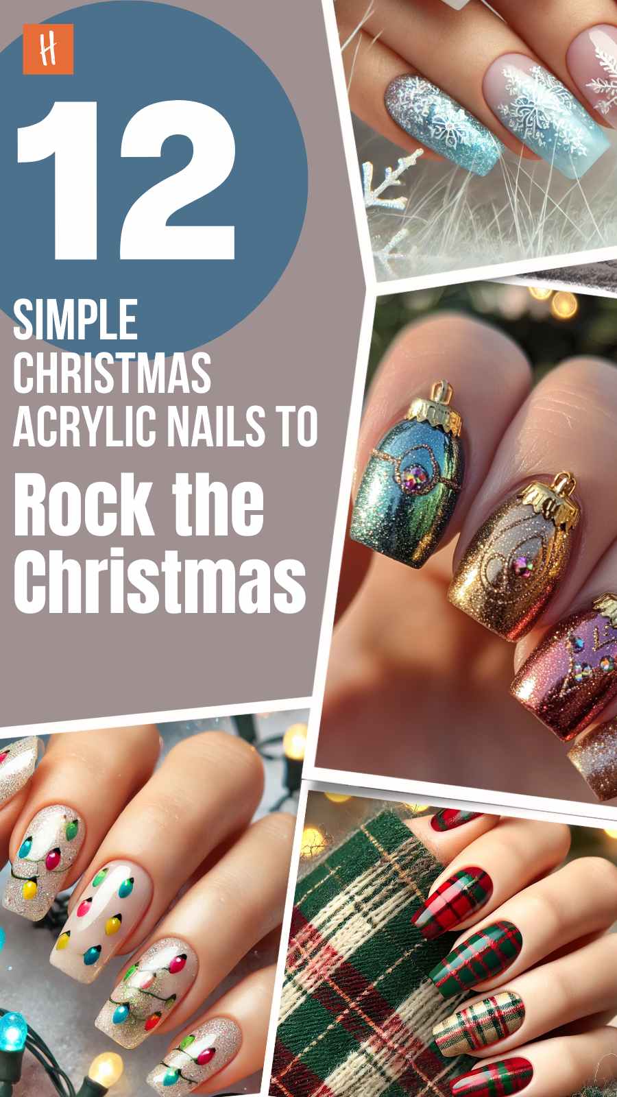 Festive Christmas Acrylic Nail Ideas to Keep it Simple