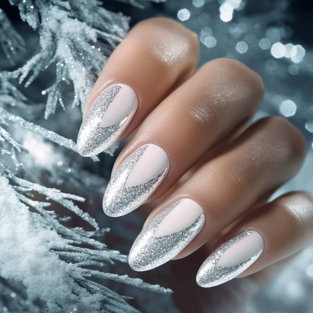 Frosted French Tips on Nails