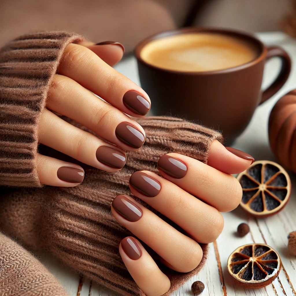 Mocha Colored Nails