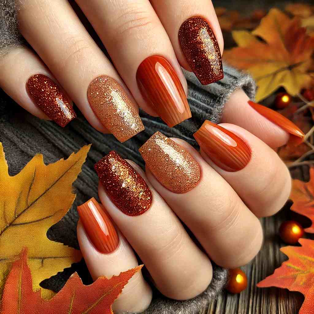 Pumpkin Spice Glitter Fade