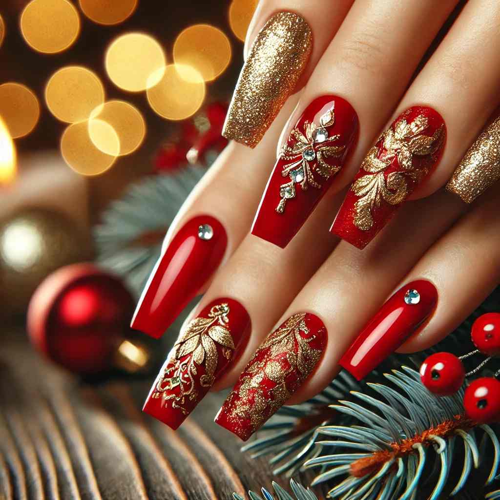 Red and Gold Glam