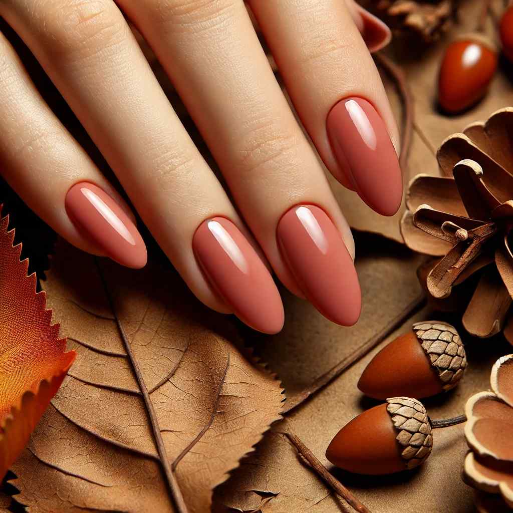 Terracotta colored nails