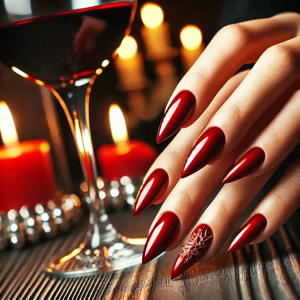 Wine Red Nails