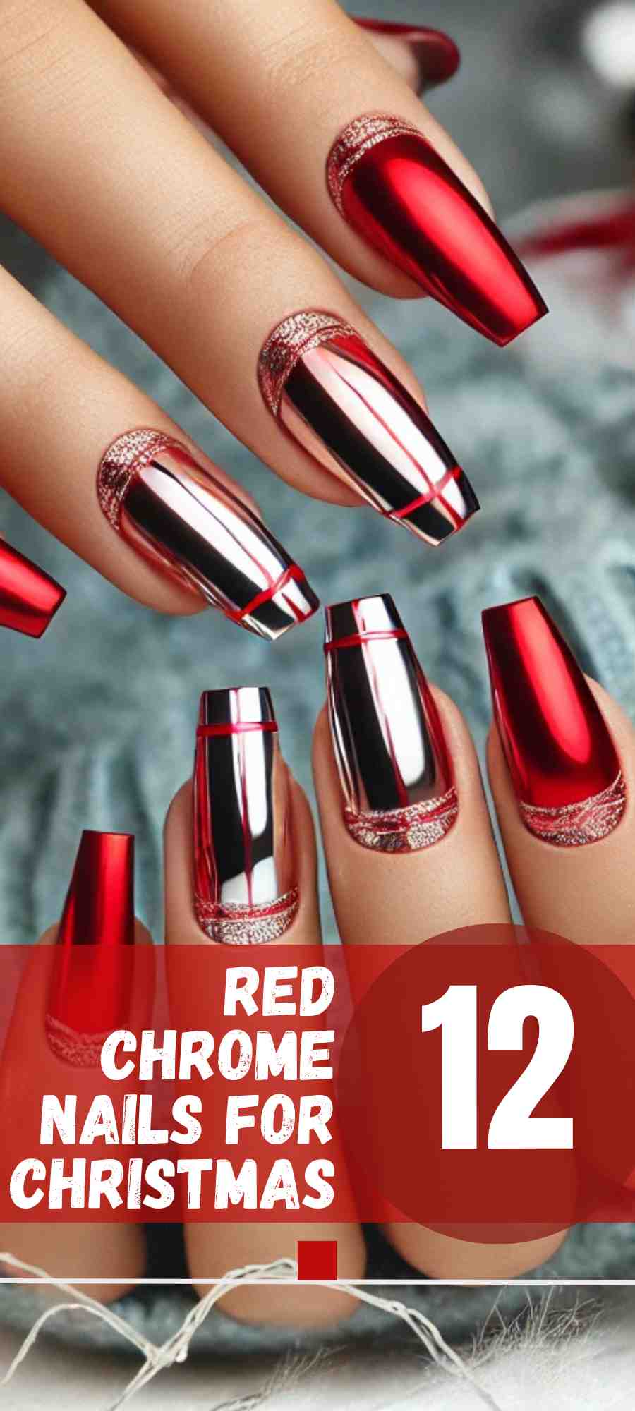 12 Chic Red Chrome Nails to Shine This Christmas