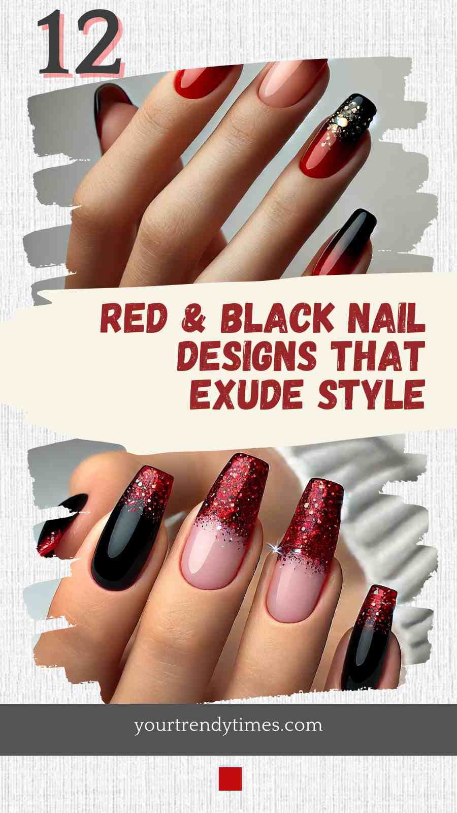 12 Elegant Red and Black Nail Ideas to Try This Season