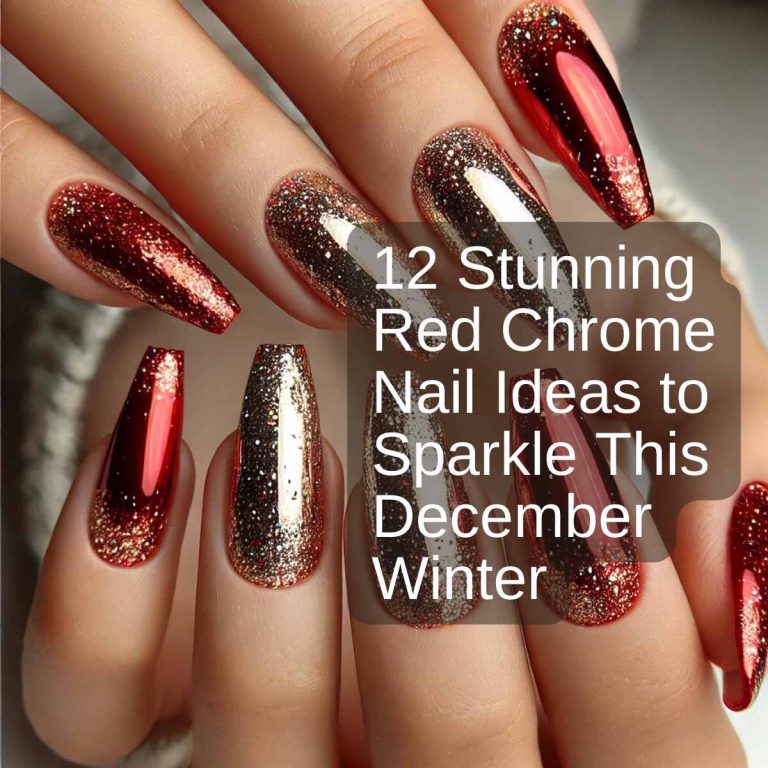 12 Stunning Red Chrome Nail Ideas to Sparkle This December Winter