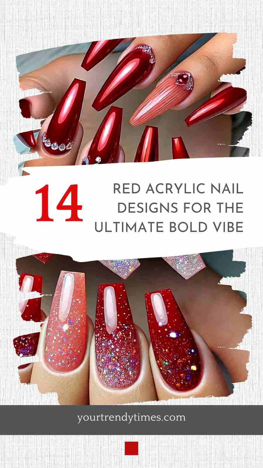 14 Red Acrylic Nail Designs for the Ultimate Bold Vibe