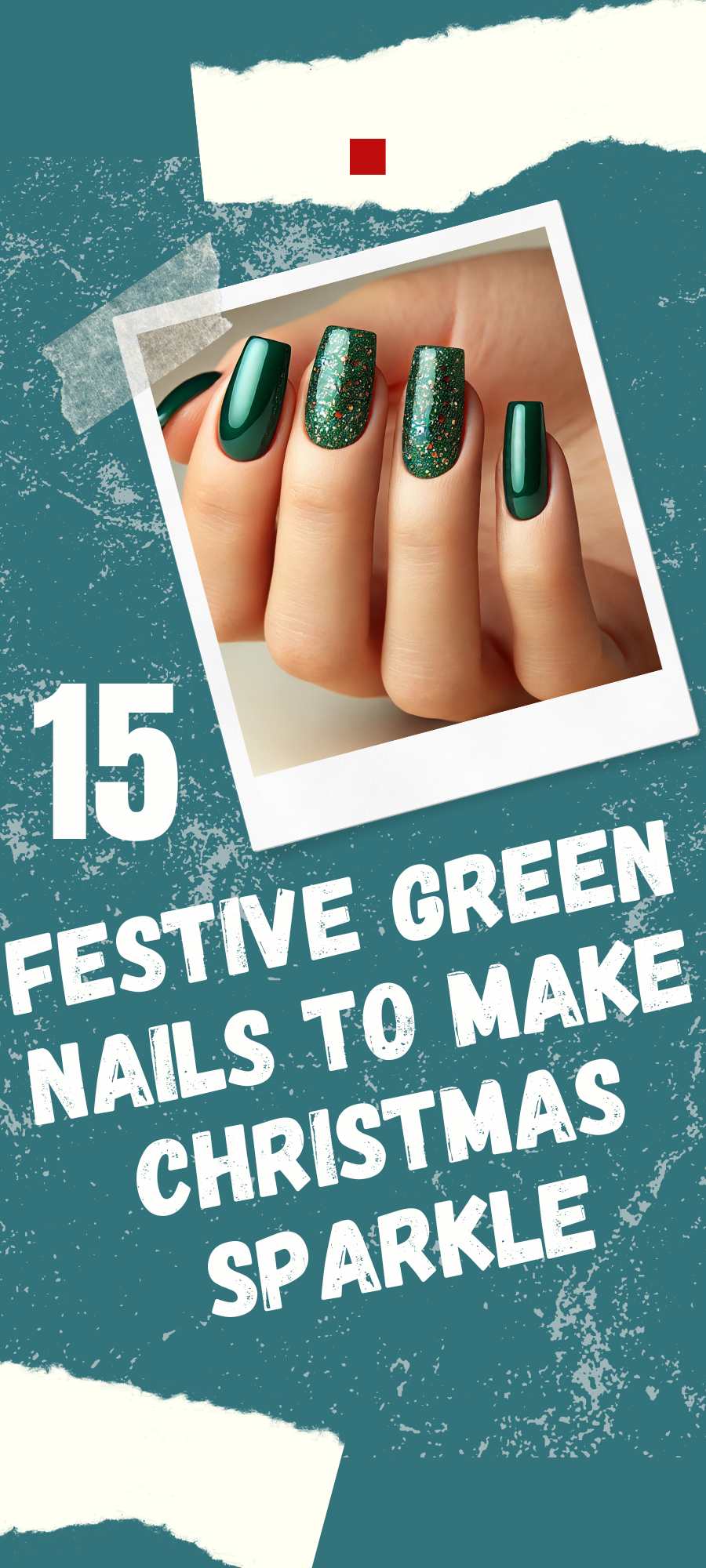 15 Stylish Green Christmas Nail Ideas for Holiday Glam