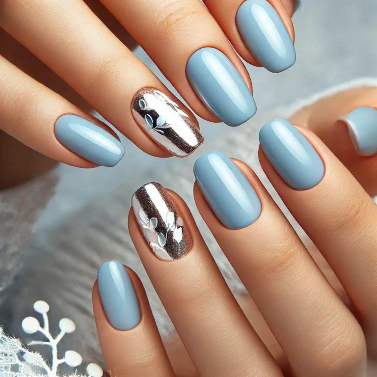 Baby Blue Winter Nail Designs to Try This December