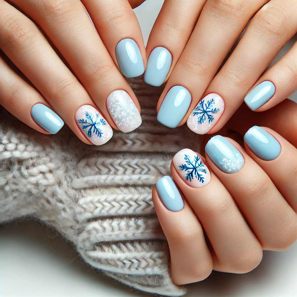 Baby Blue and Snowflake Accents