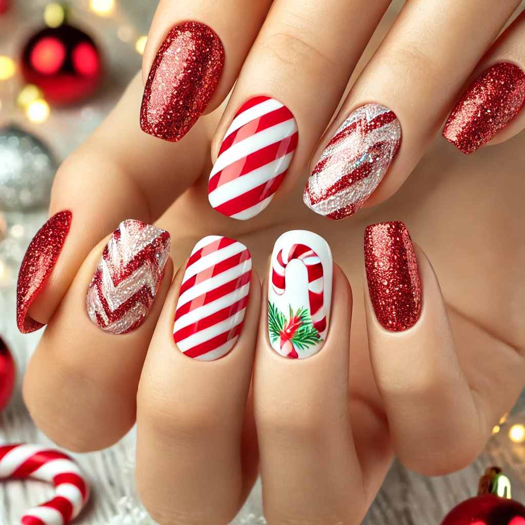 Candy Cane Chevron Red