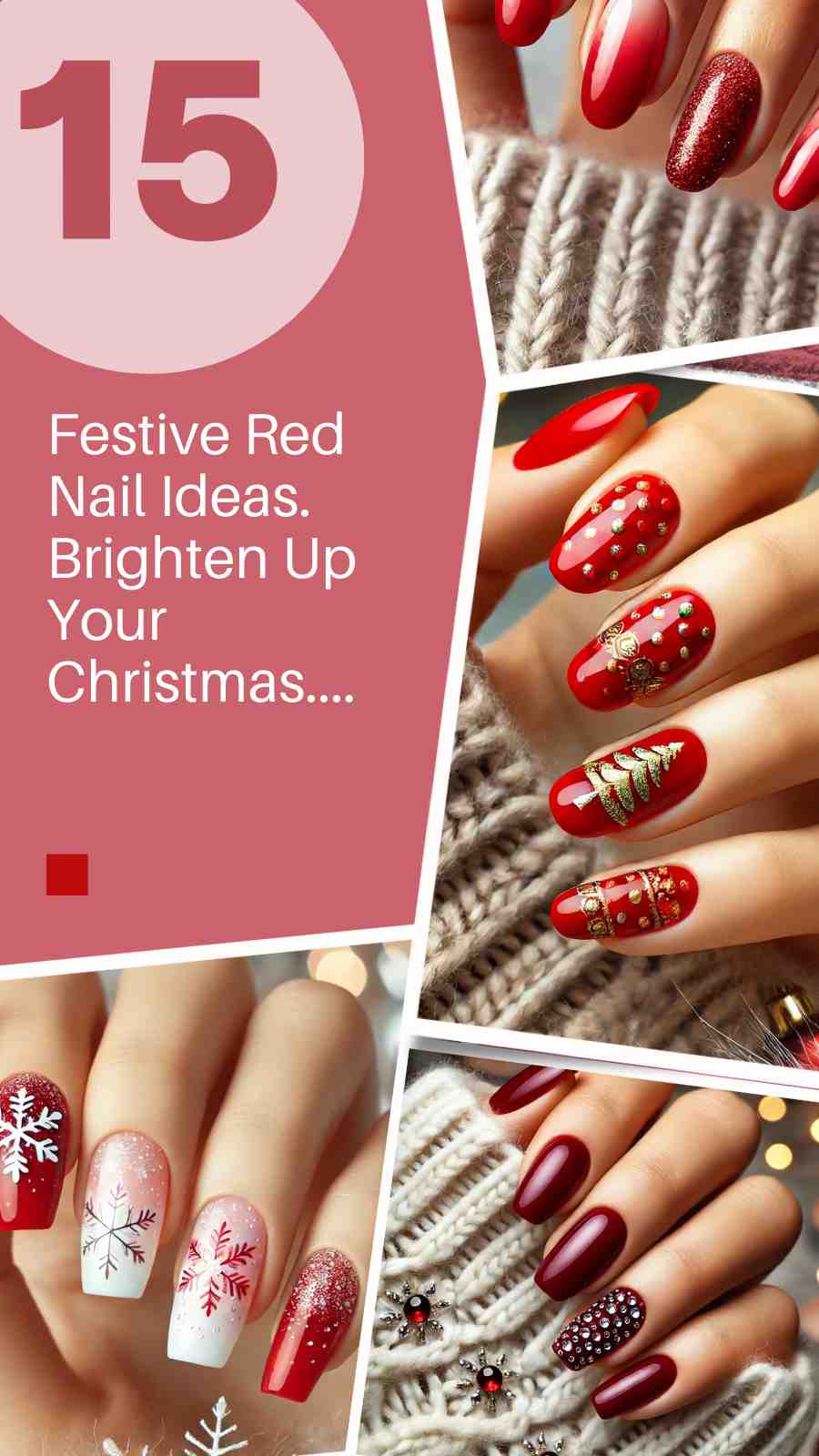 Brighten Up Christmas with These 15 Festive Red Nail Ideas