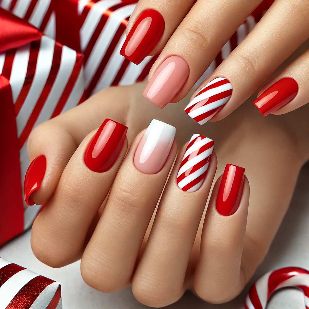 Candy Cane Red & White