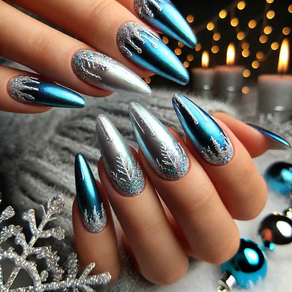 Chrome Blue with Icicle Tips