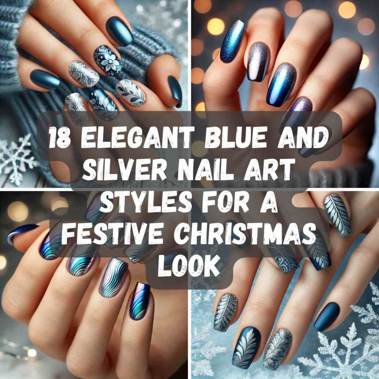 Elegant Blue and Silver Nail Art Styles for a Festive Christmas Look