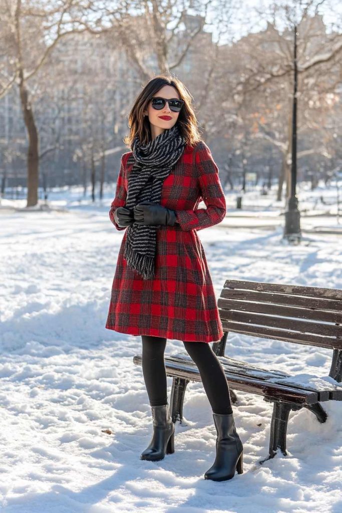 Festive Plaid Dress