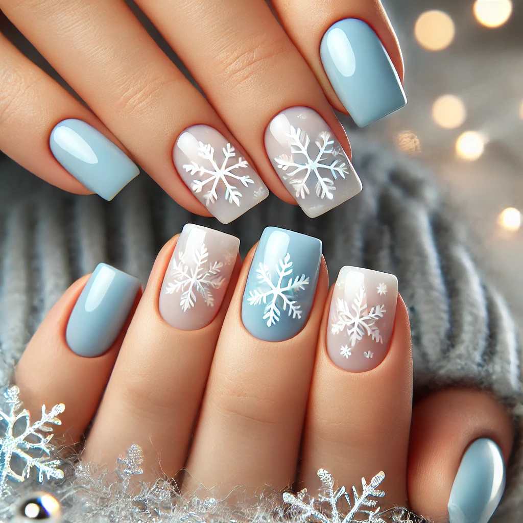 Frosty White Snowflakes