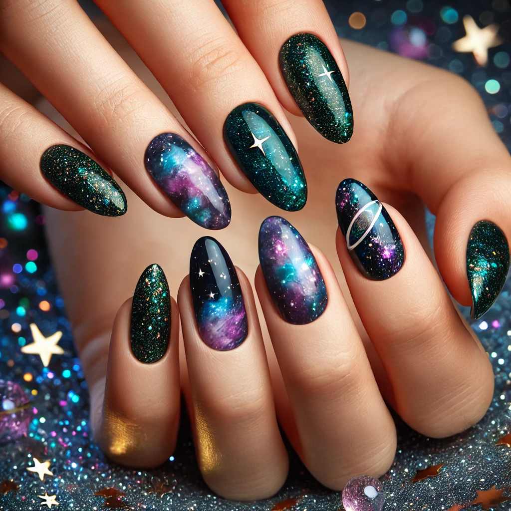 Galaxy Green Pattern