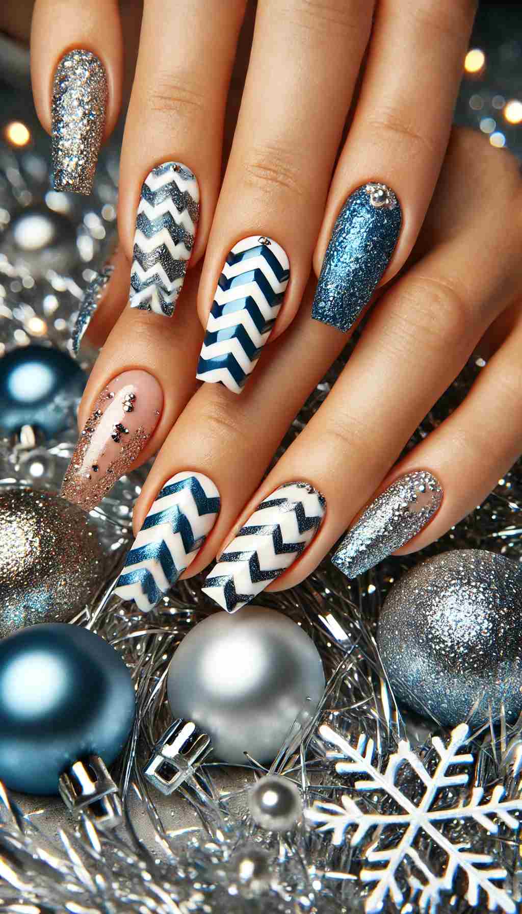 Glistening Chevron Elegance