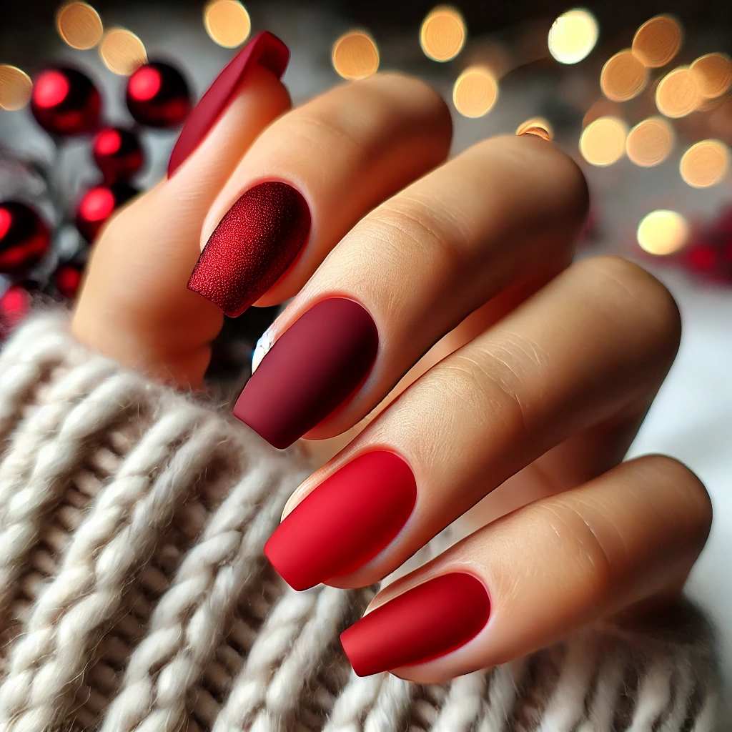 Matte Red Elegance