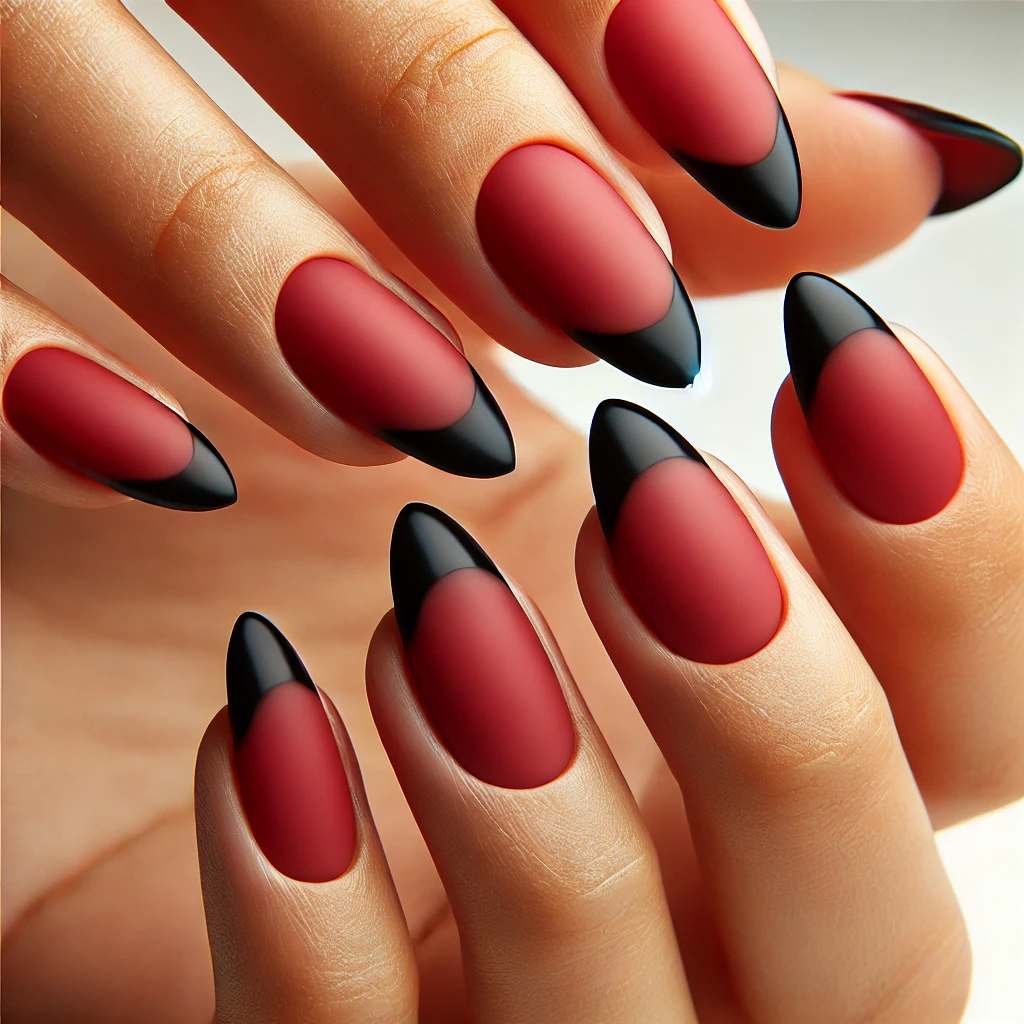 Matte Red with Black Tips