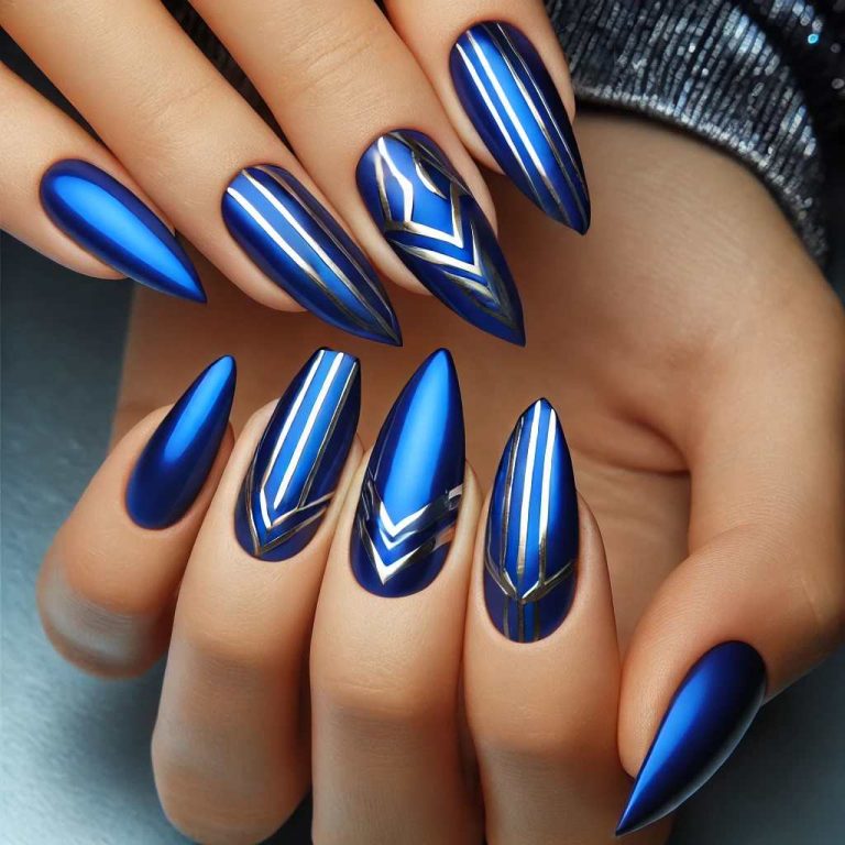 Mesmerizing Blue Winter Nail Designs