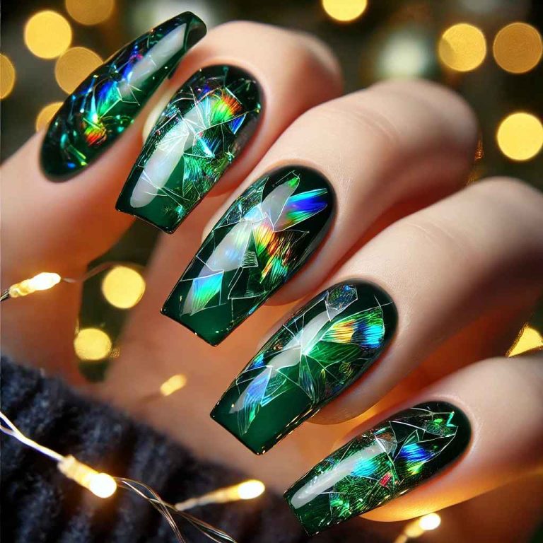 Nail Art Ideas for Gorgeous Green Christmas Nails