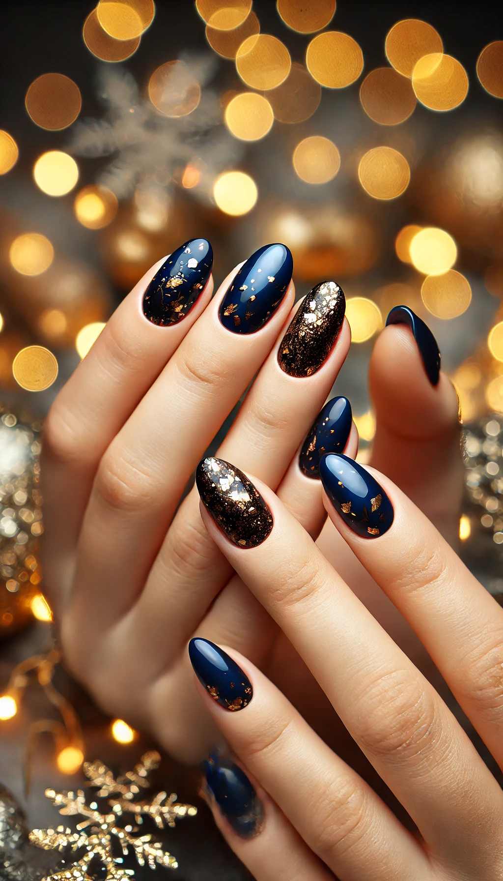 Navy Blue with Gold Foil Magic