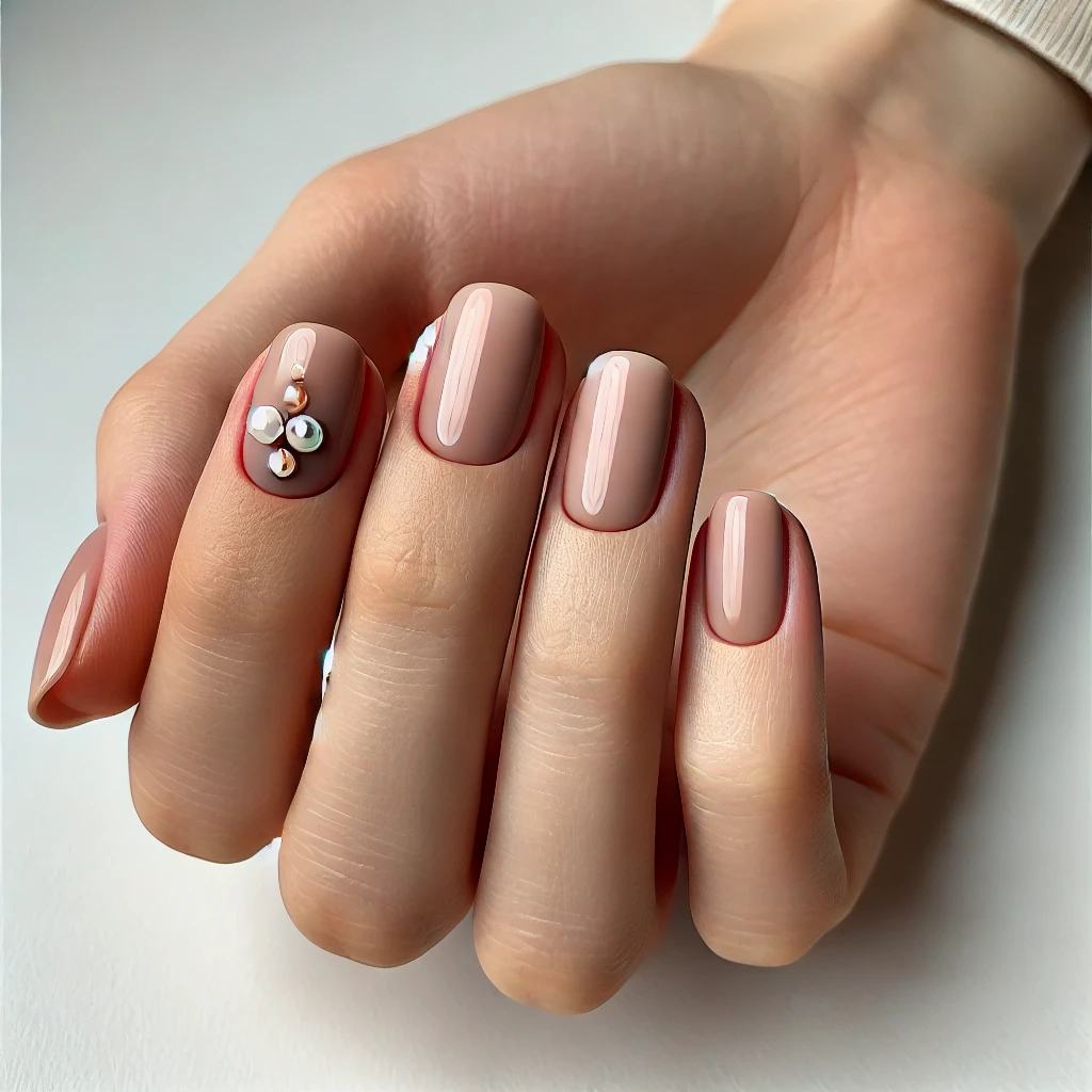 Pearl Accent Nails