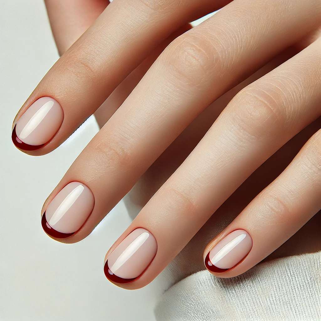 Plain Red French Tips