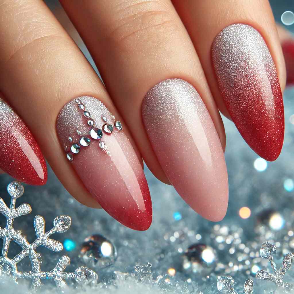 Red Frost with Crystals at the Cuticle