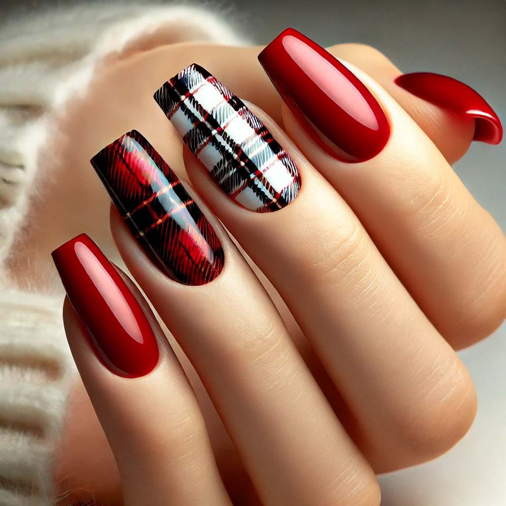 Red White Black Plaid