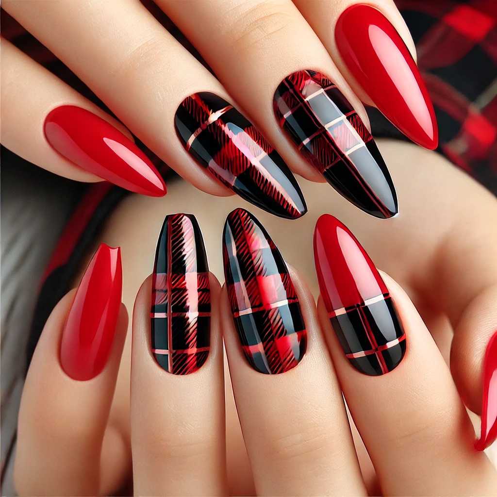 Red and Black Plaid Design