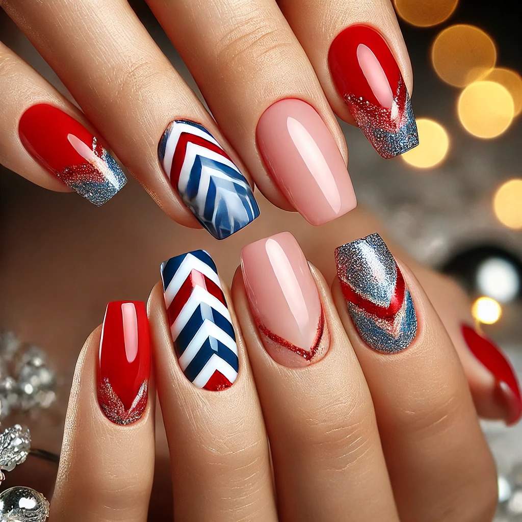 Red and Blue Chevron Masterpiece