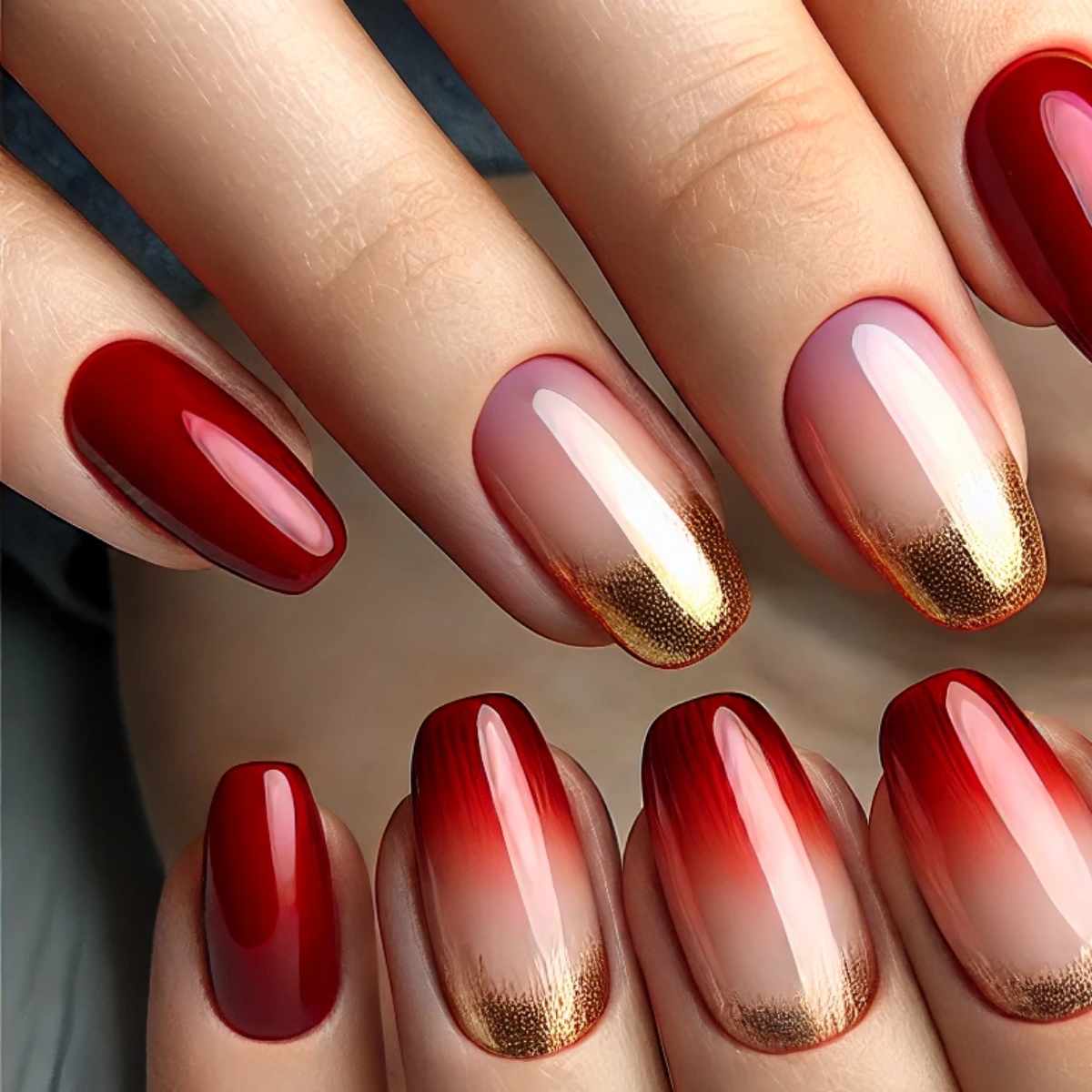 Red and Gold Ombré Magic