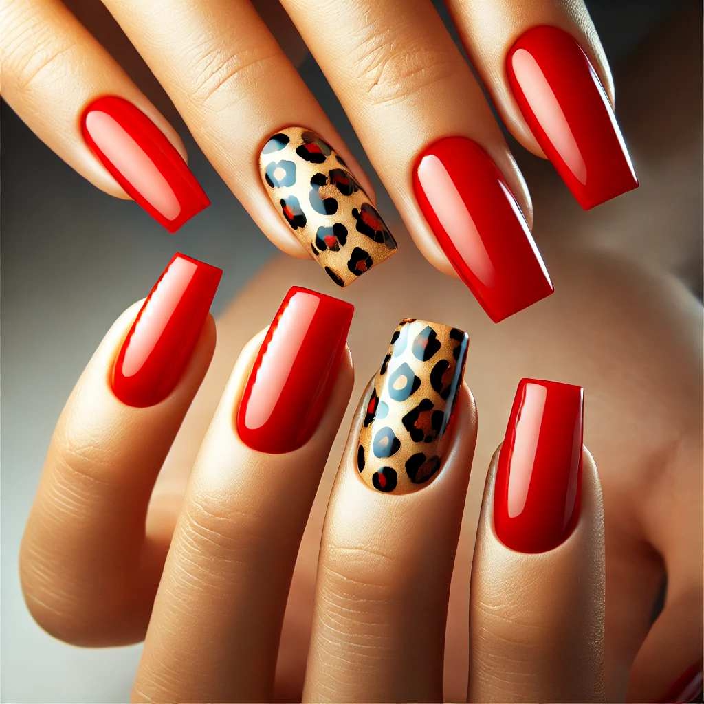 Red and Leopard Print Accents