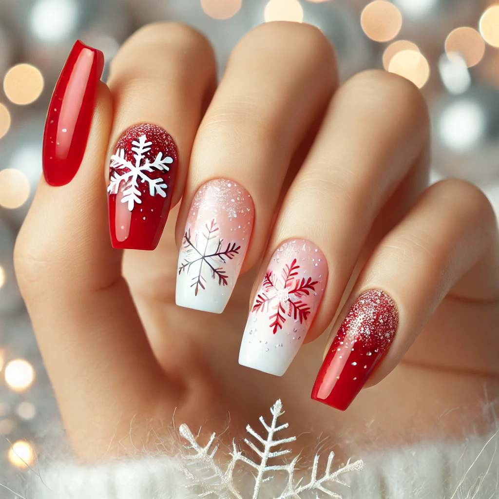 Red and Snowflake Glitter