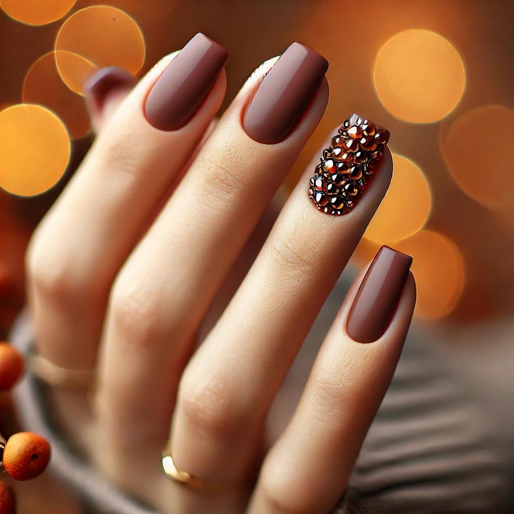 Rich Chocolate Brown with Sparkling Accents