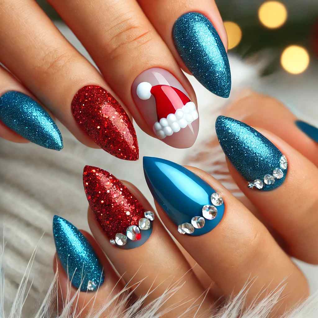 Santa Hat Accent Nail