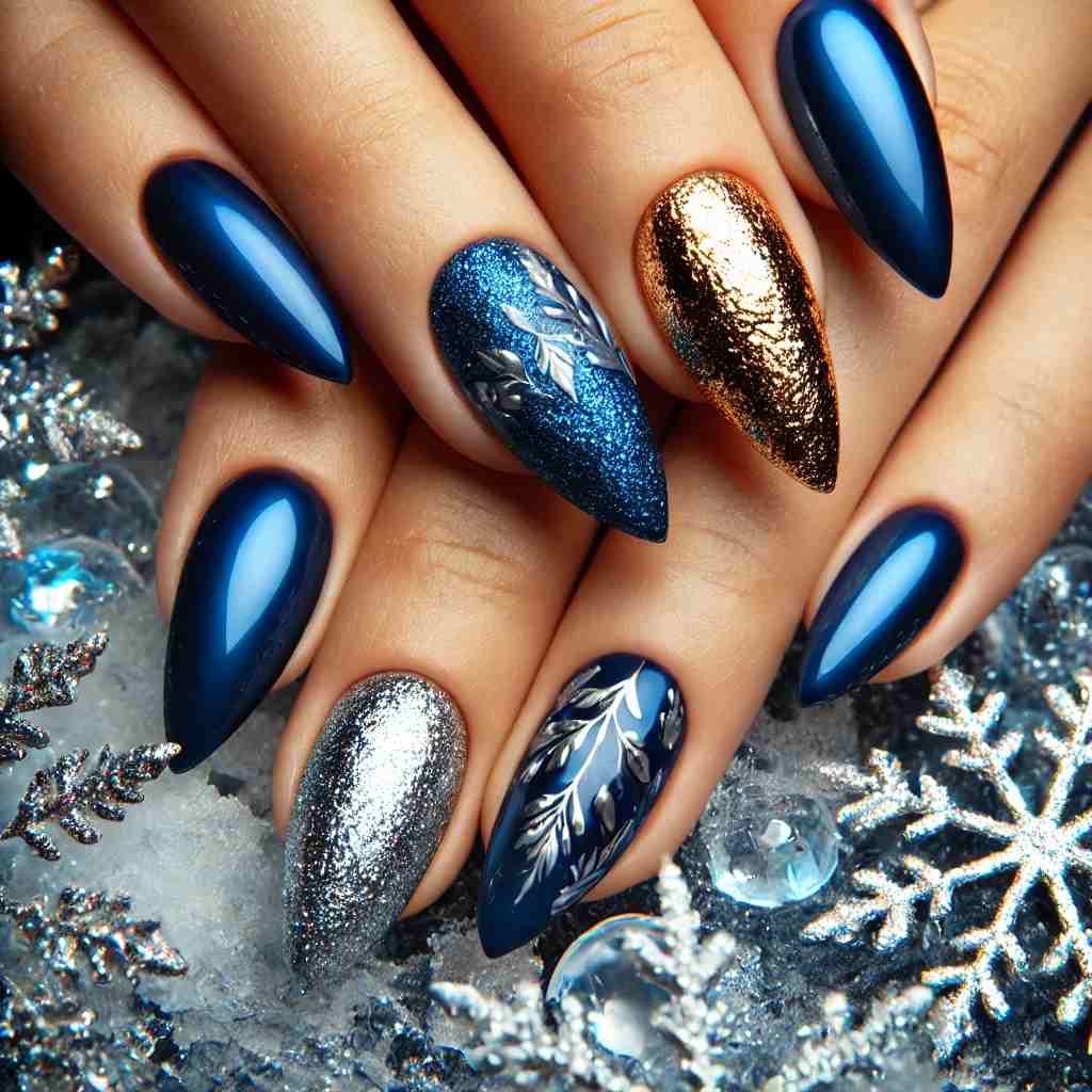 Shimmery Sapphire with Foil Accents