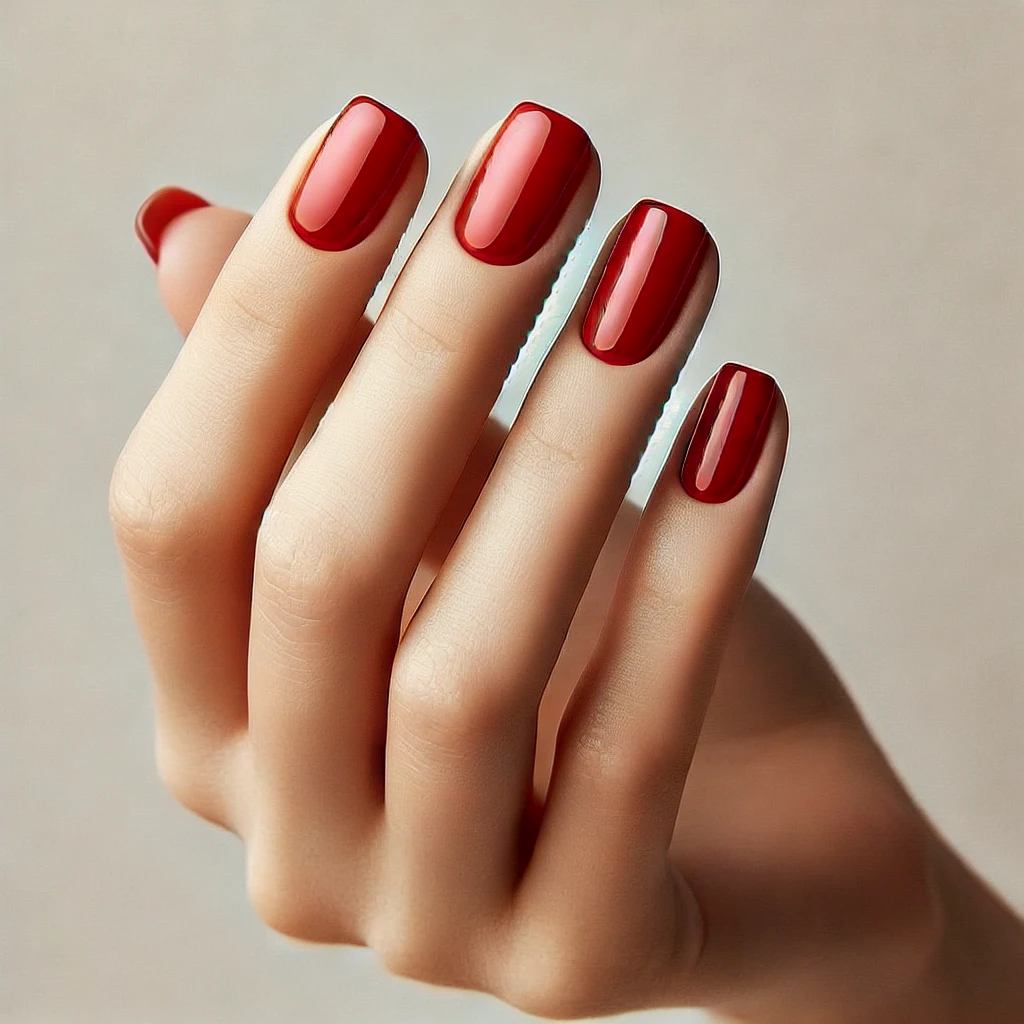 Short square-shaped nails