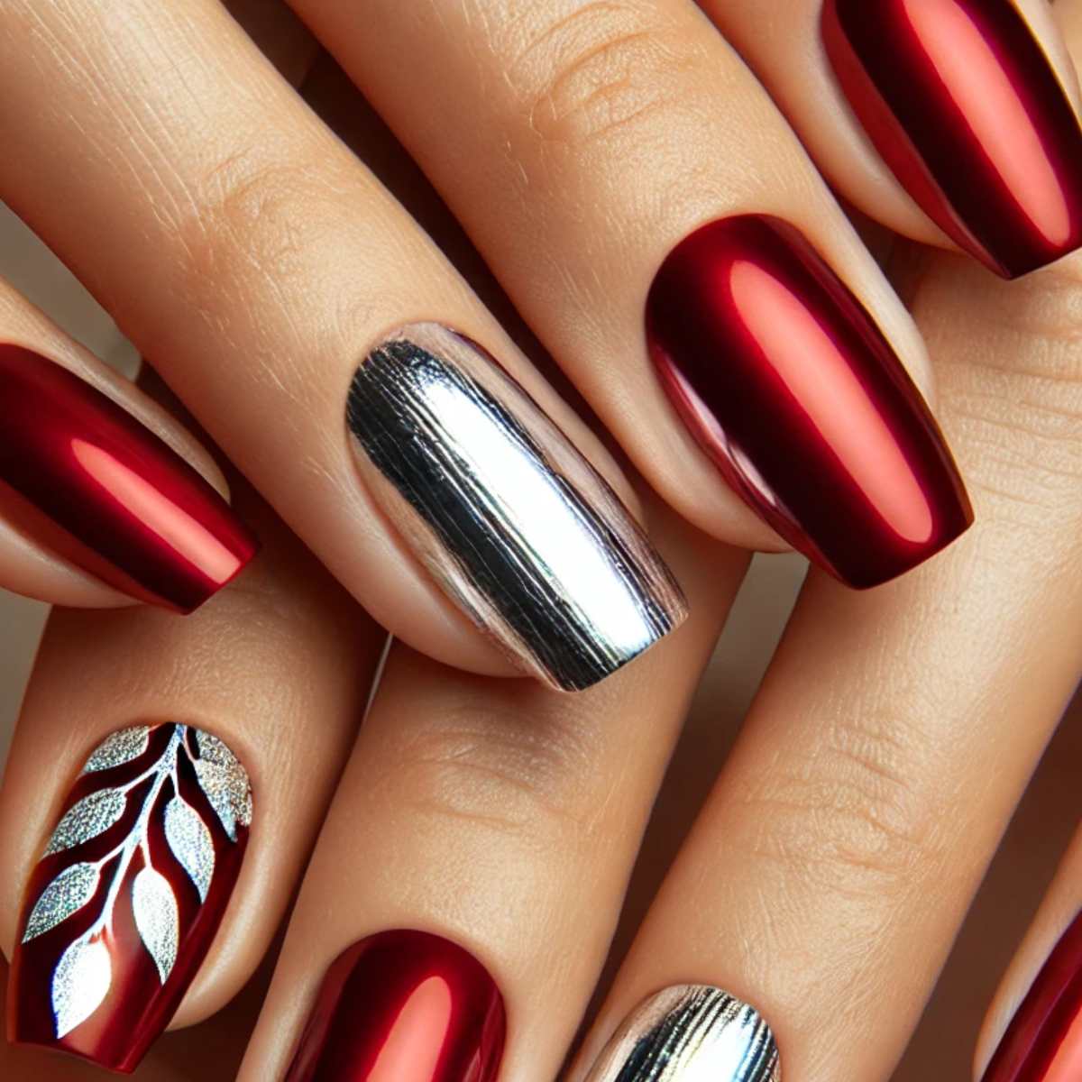 Silver Foil and Red Base