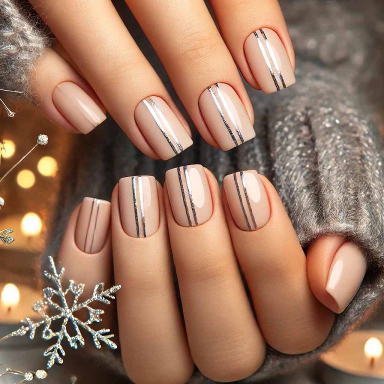 Simple and Festive December Nail Ideas for Square Shapes