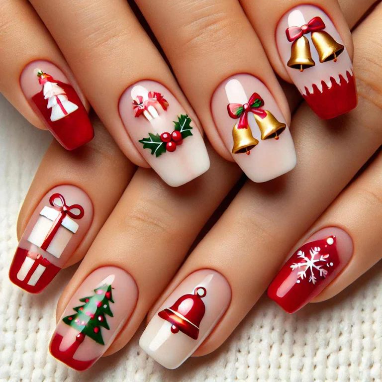 Stunning Red French Tip Nail Ideas Perfect for Christmas