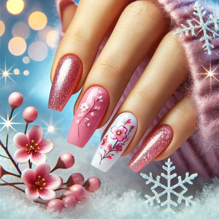 Trendy Pink Winter Nail Designs Perfect for December Events