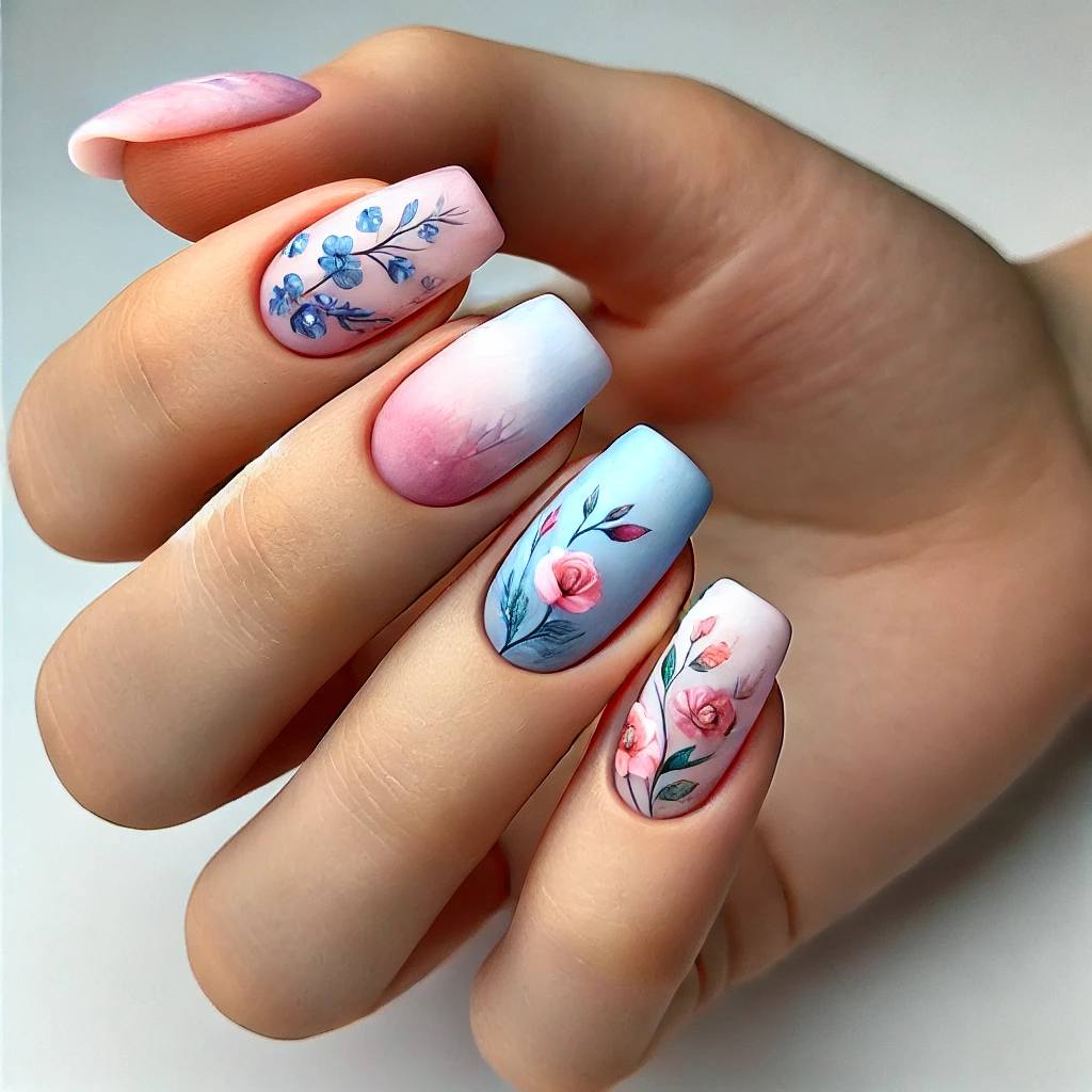 Watercolor Nails