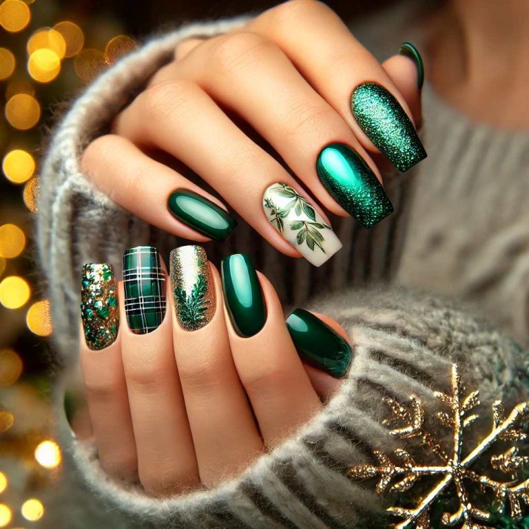 Winter Green Nail Ideas Perfect for December Glam